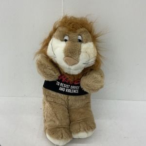 DARE to keep kids off Drugs Brown Stuffed Animal Lion Plush D.A.R.E